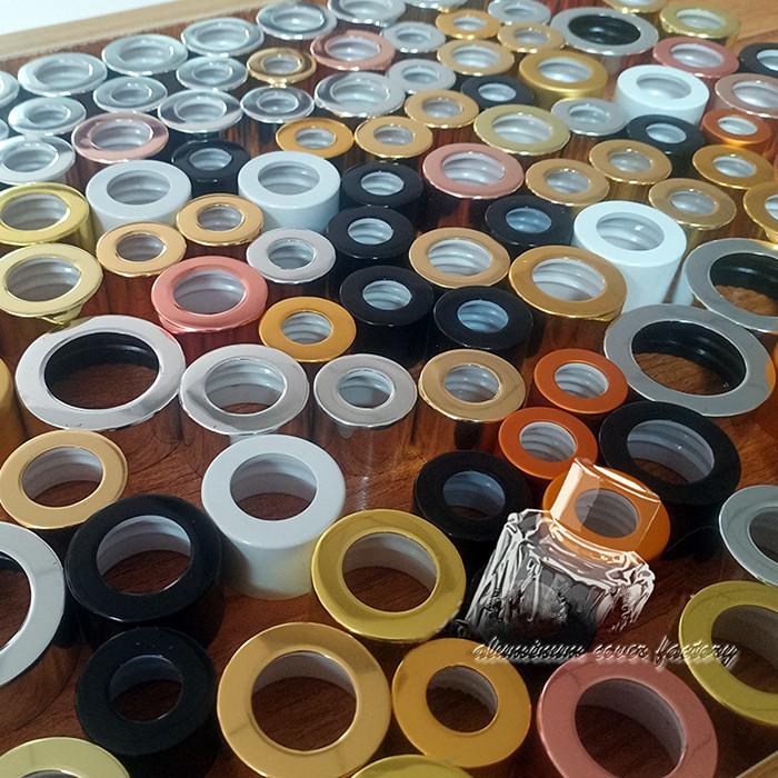 Glossy Gold Silver Aluminum Plastic Bottles Caps 11mm Essential Oil Perfume Bottle Lids
