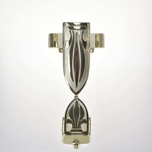 China Decoration Coffin Ornaments Reinforced Corner 14# Gold / Silver Color For Metal Casket wholesale