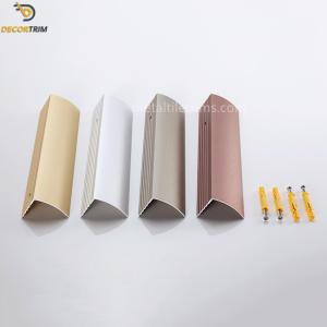 China Aluminum Bullnose Edge Trim , Tile Step Edging Strip Screw Install wholesale