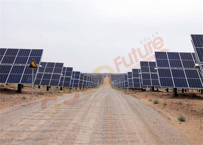 OEM Ground Mount Solar Tracking System 20% N-S Slope Photovoltaic Tracker