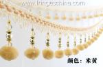 Machine producing OEM wholesale beautiful trimmings beaded pom pom fringes