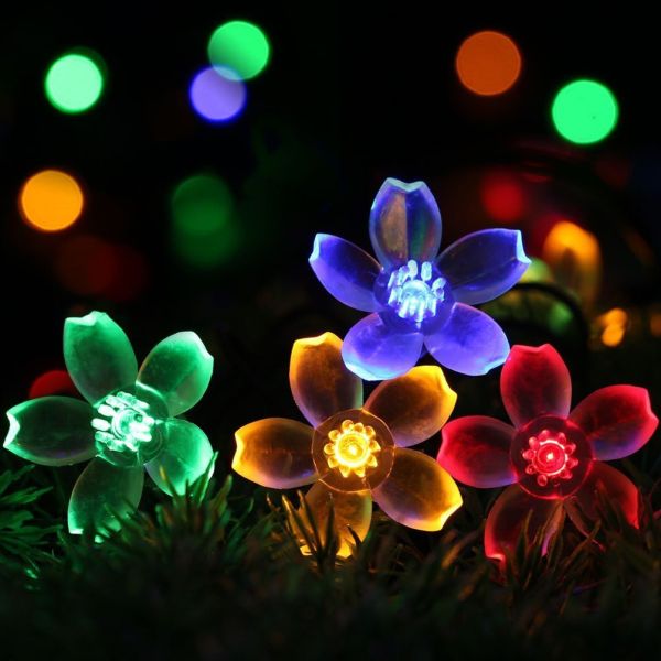 Charming Solar Powered String Lights For Christmas Trees Outdoor Fences Decoration Illumination