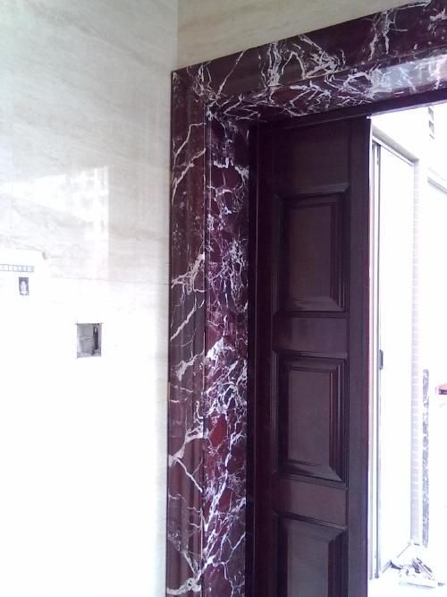 Rosso Levanto Marble Stone Slab With White Veins Stone Natural Countertop Purple Red