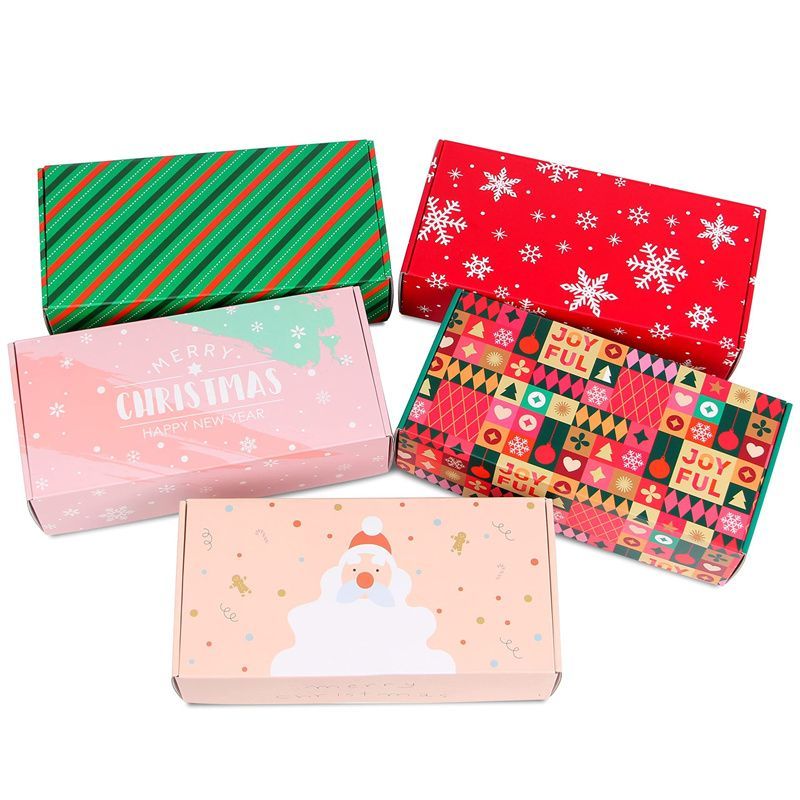 Wholesale Folding Folded Shipping Custom Luxury Printed Christmas Gift Kraft Paper Corrugated Mailer Box Cosmetic Food Packing Package Packaging Boxes