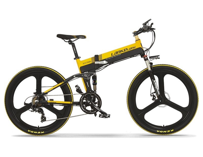 Lankeleisi Foldable Electric Bike , 26 Inch Electric Mountain Bike 400W Motor