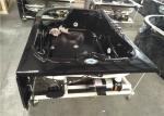 2 person black acrylic corner whirlpool bathtub indoor spa massage bathtub
