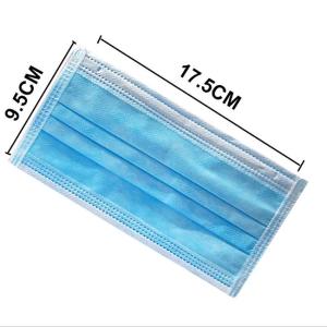 China Outdoor 17.5x9.5cm Meltblown Earloop Surgical Face Mask wholesale
