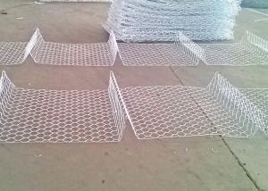 China Zinc Coat 80 * 100 Mm Gabion Wall Cages / Gabion Basket Cage River Protection wholesale