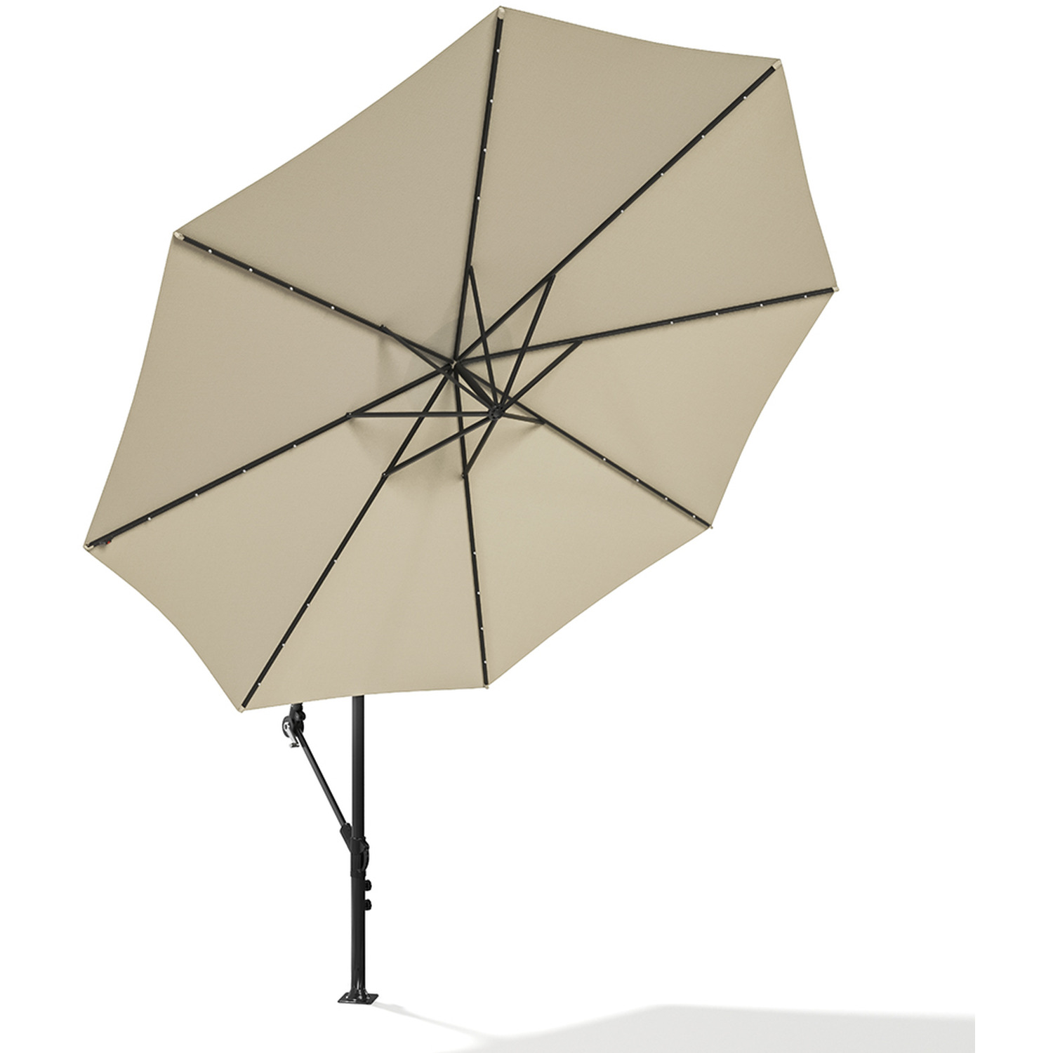 Customized Color Garden Umbrella with Light Waterproof Commercial Restaurant Cantilever