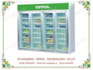 China OP-1101 Automatic Defrost Air Cooling Supermarket 4 Doors Commercial Refrigerator wholesale