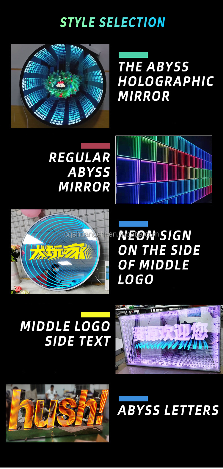 LED Strips Light Source Multi-Layer Mirror Holographic Fan with 12V Input Voltage