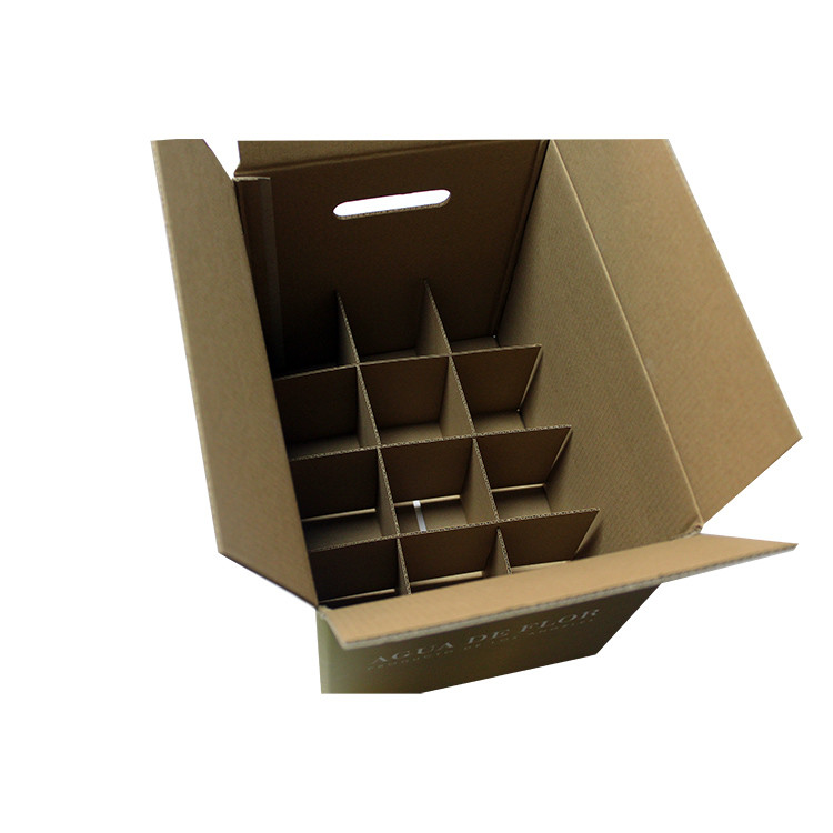 Heavy Duty Beer Wine Shipping Carton Box With Cardboard Dividers