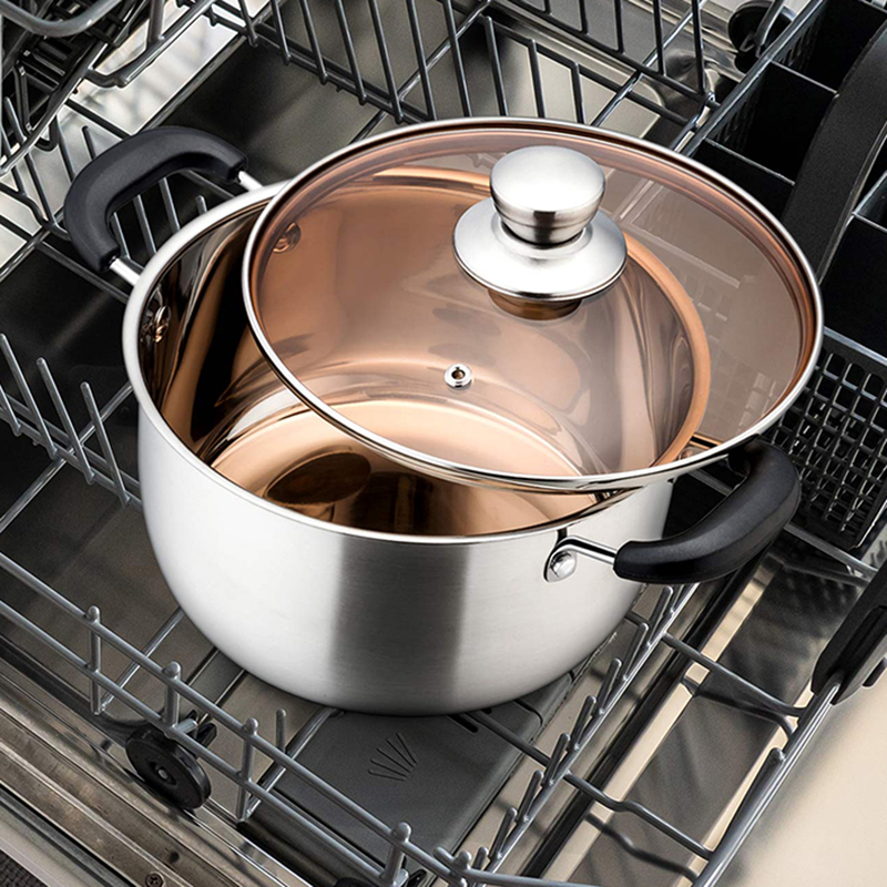 Direct Selling Restaurant Mirror Polished Cooking Soup Serving Pot Stainless Steel Stock Pot Cooking Pot