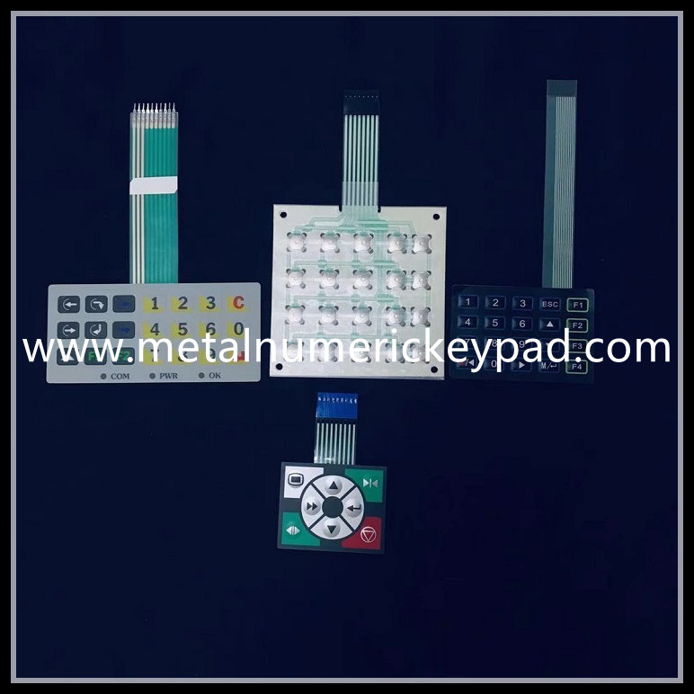 Ip65 Thin Film Switch 4x4 Matrix Keyboard 50vdc Light Touch