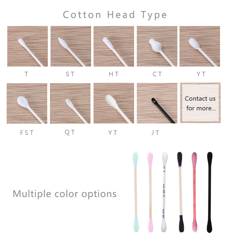 Disposable Sterile Wood Stick Cotton Swabs Applied For Cleaning Machine