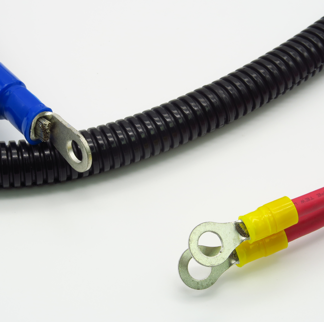 OEM Cable Wire Harness Corrugated Split Loom Tubing For Industrial
