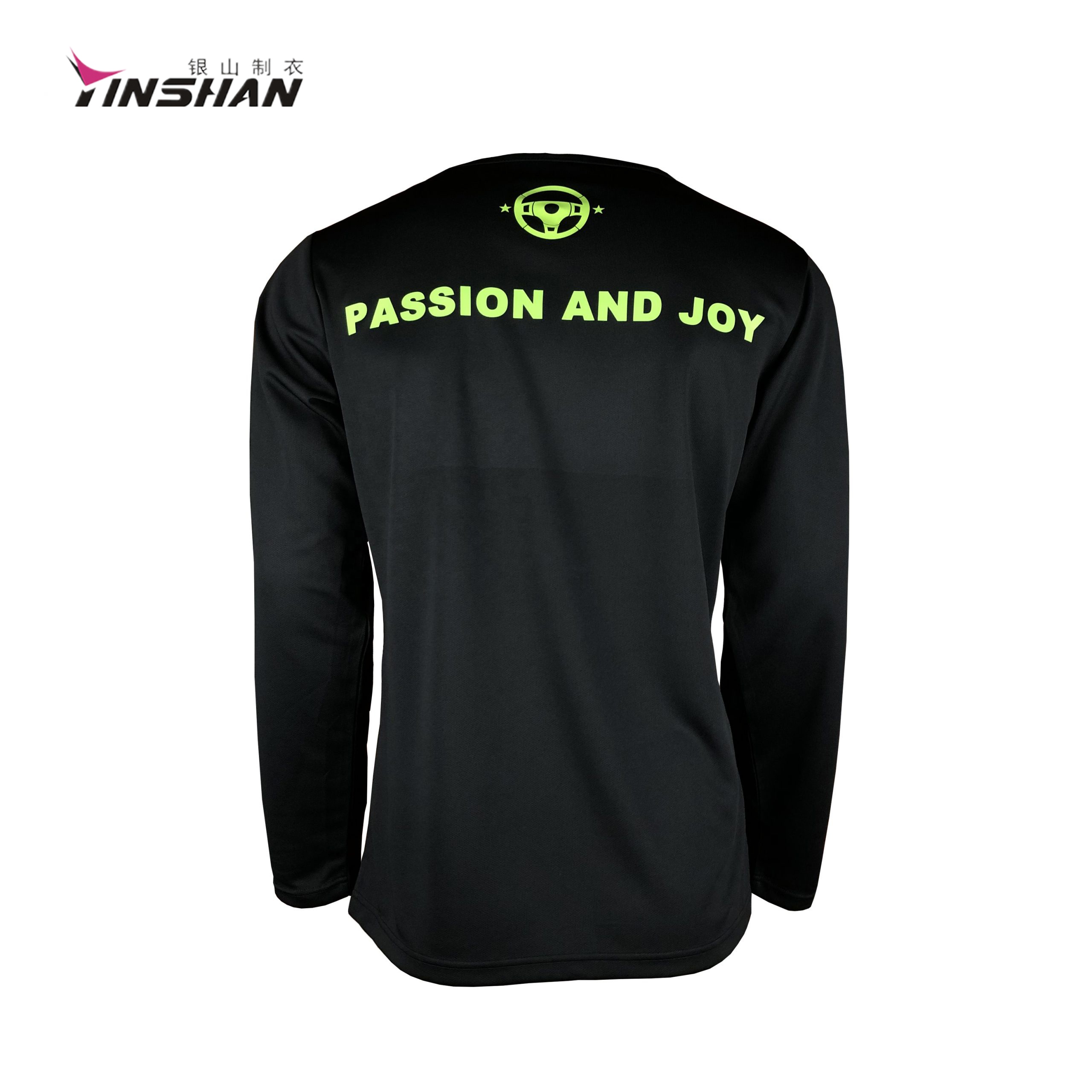 Custom Logo Cotton/Polyester Blended Men's Full Sleeve Sports T-Shirt with QUICK DRY