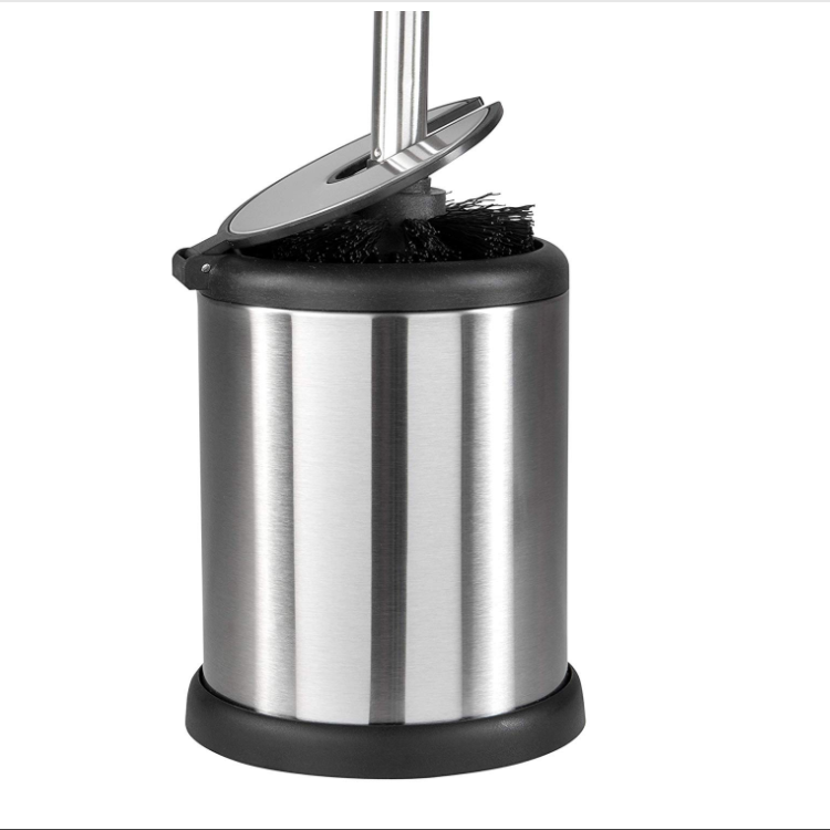 Special Design Toilet Brush And Holder Toilet Brush Set Compact With Self Closing Lid Bucket