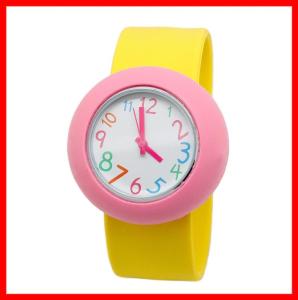 China colorful silicone kids slap watch wholesale