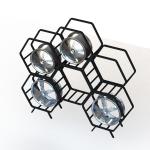 Metal Tube Frame Tyre Storage Rack Combined Hexagon Shape