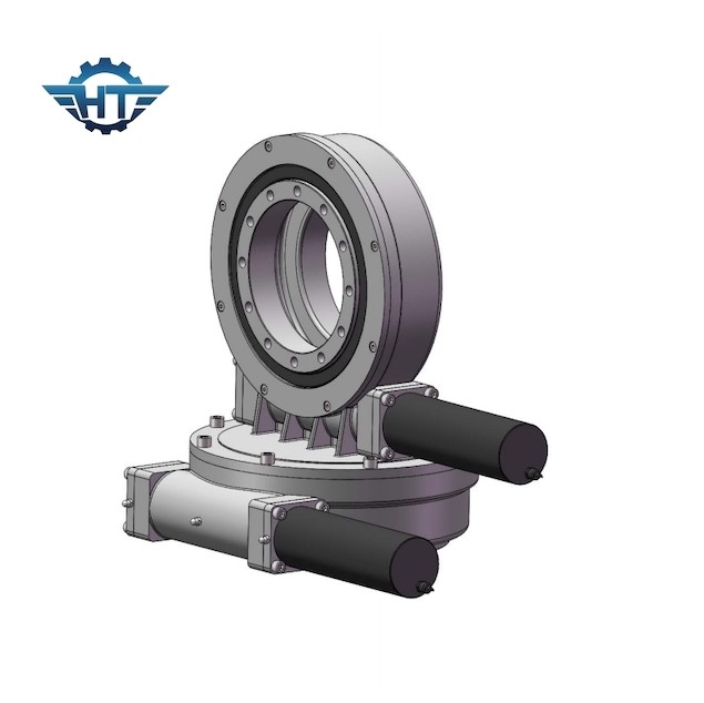 Enclosed Housing Small Dual Axis Slew Gear For Sun Tracking Panel Project