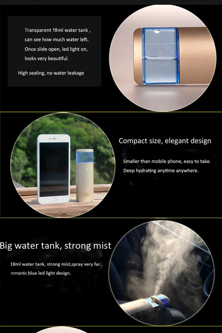 Reduce Eye Irratation Type Nano Mist Facial Spray 500 MAh Battery Capacity