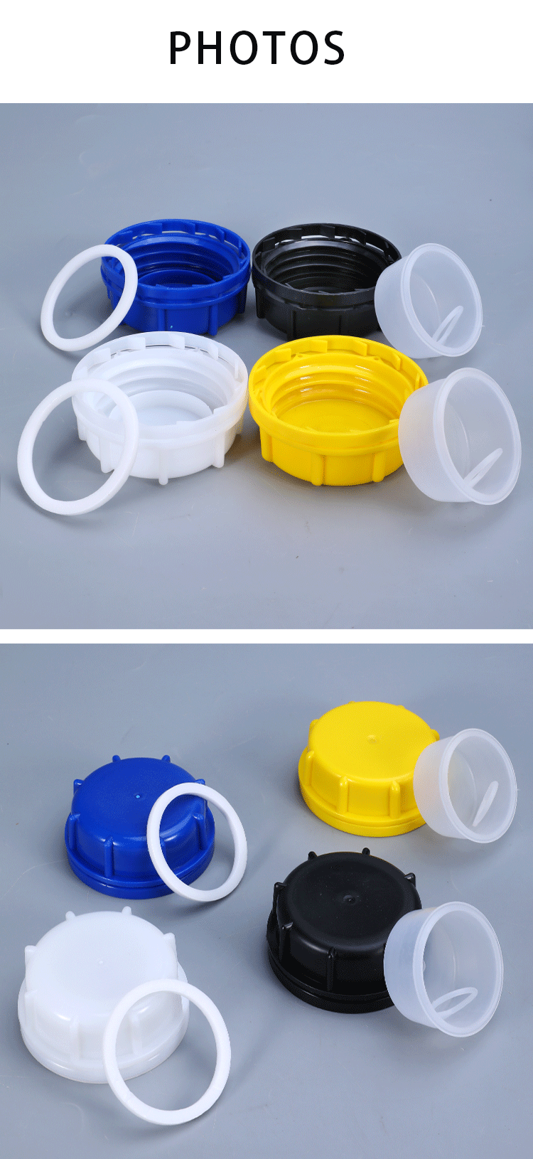 Professional IBC 60mm Plastic Lid Dust Cover With HDPE Gasket For 20-30L Jerry Can Made