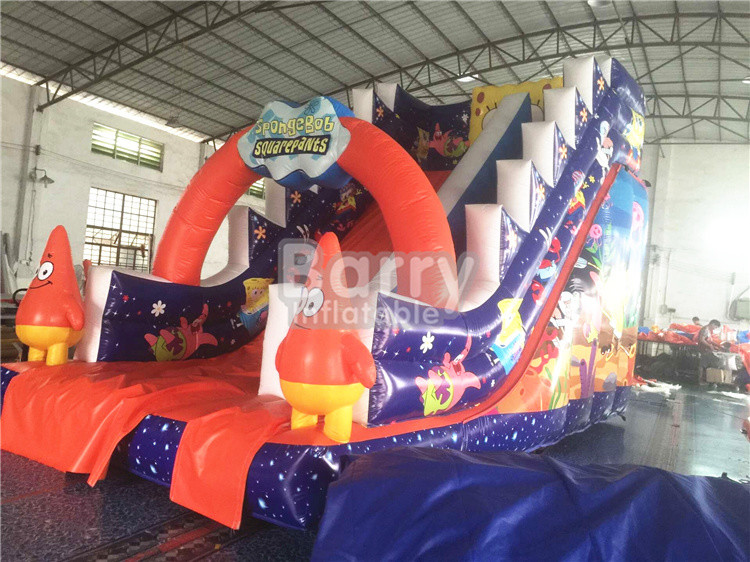 Adult Size 0.9mm PVC Inflatable Water Slide Jumping Castle Slide