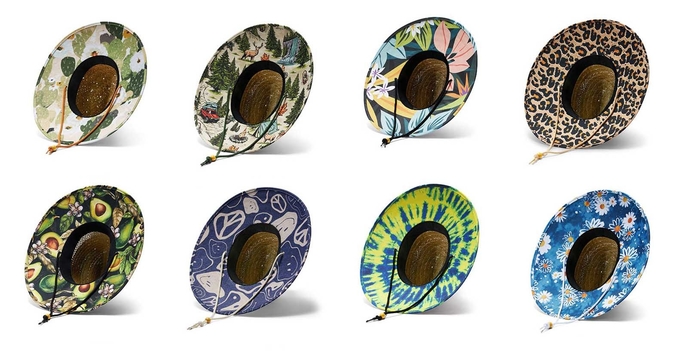 11.5 Cm Brim​ Woven Sun Hats , Outdoor Surfing Lifeguard Straw Hats