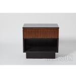 Ritz Carlton Natural Walnut Veneer Hotel Bedside Tables With Open Space