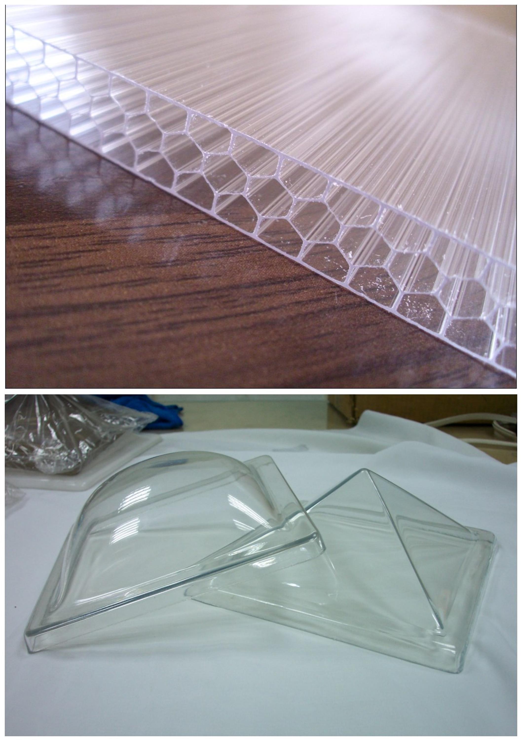 UV Protection 50um 0.8mm Polycarbonate Transparent Corrugated Wave Roofing Sheet