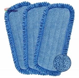 China 7X17 Dry Cleaning Mop Blue Fringes Thick Dry Dust Mop Head wholesale