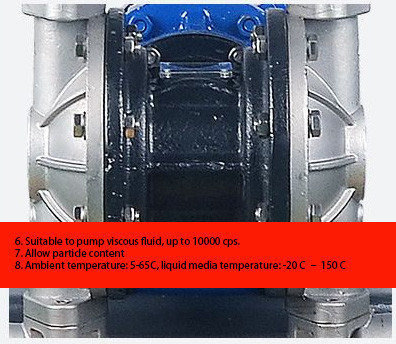 DN80 Electric Diaphragm Pump Positive Displacement Explosion Proof