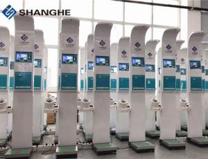 China Adult Health Check Kiosk Medical Device For Height / Weight / Blood Pressure wholesale