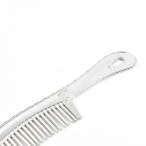 China Durable Metal Grooming Comb Customize Logo Printing Handle With Front Hook wholesale