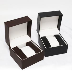 China Waterproof PU Leather Watch Box With Jewelry Drawer Storage Display Box Custom Logo wholesale