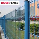 1.53m X2.5m Curved Wire Fence , PVC Coated Football Field Fence Uv Protection