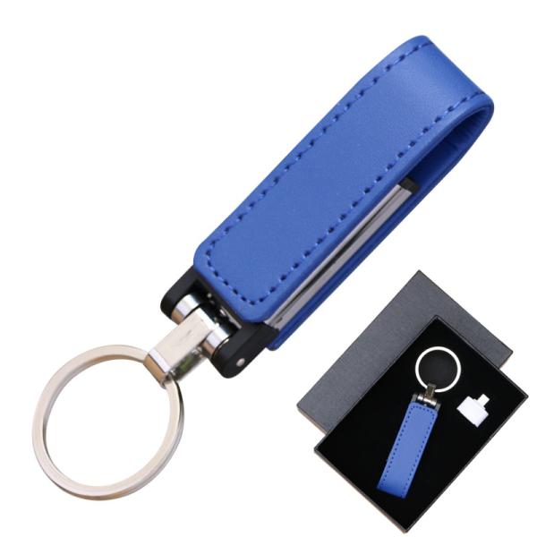 2.0 3.0 PU Leather Customized Usb Flash Drives 32GB 256GB Embossing Logo