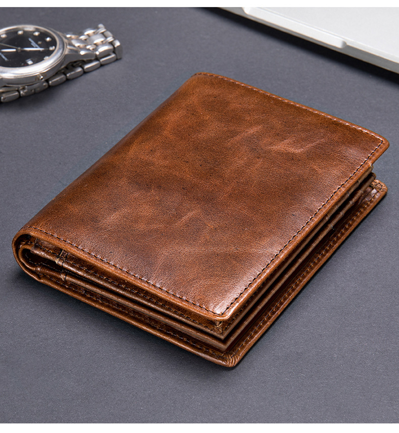 Multi-function Card Holder Genuine Leather Wallet for Men Daily Used from Minibook