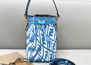 China 3D Effect Blue Bucket Bag , Psychedelic Crossbody Bucket Bag wholesale