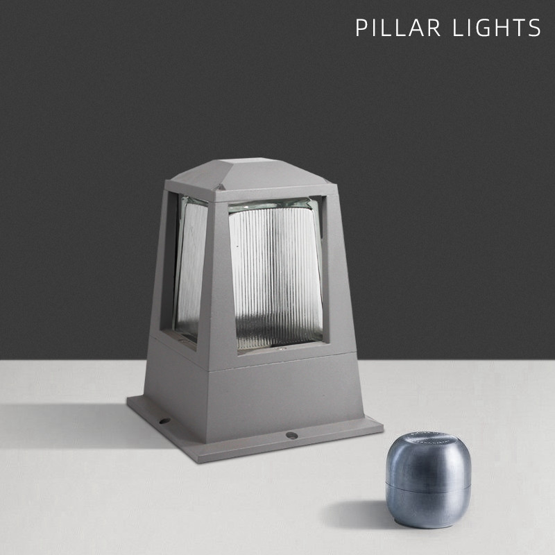 Column LED Pillar Lights Decor Outdoor 150x420MM Aluminum PC E27