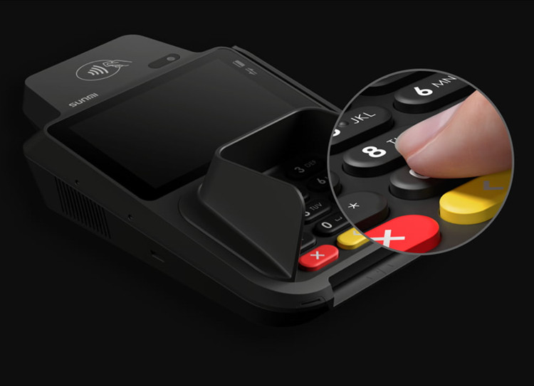 4 Inch HD Android Pin Pad Machine IP53 Waterproof With NFC Reader