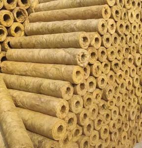 China Cinema Sound Absorbing Rock Wool Tube Pipe 10cm Thick Yellow wholesale