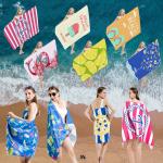 Patterned Non Stick Sublimated Beach Towels Colourful Reversible Heavy Duty