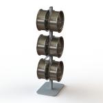 ISO Double Sided 6 Aluminum Alloy Wheel Rim Stand