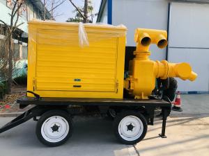 China Anti Flood Anti Drought Diesel Motor Water Pump Mobile Trailer Mounted on sale