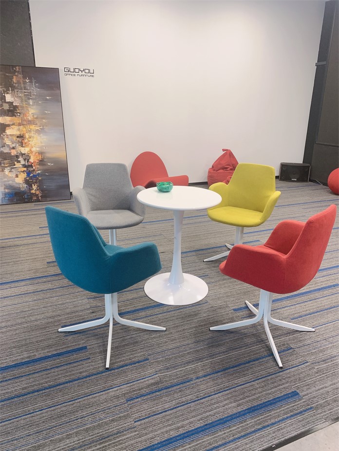 NO Folded Office Fashion Sofa Chair Multi-color Fabric Lounge PC Chair with Metal Legs