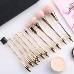 Professional Large Natural Hair Vegan Makeup Brushes Including 10 Pieces
