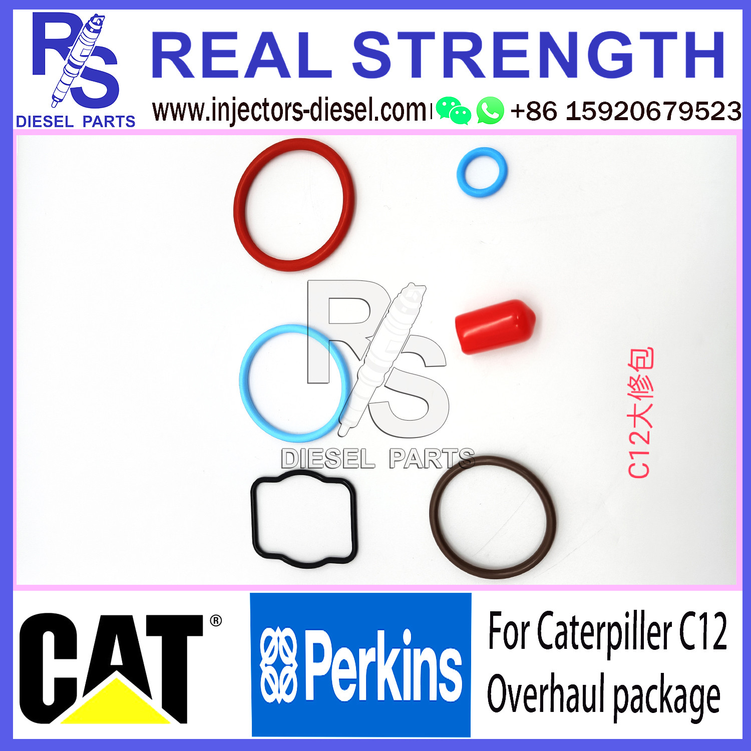 Perkins Diesel Injector Rebuild Kit For Caterpillar C12 Series