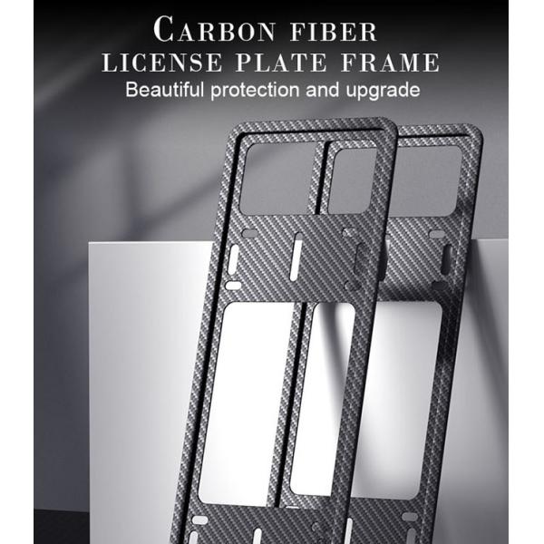 Scratch Resistant Lightweight Carbon Fiber License Plate Frame
